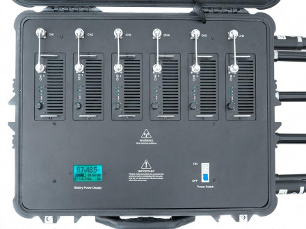Глушилка квадрокоптеров "Гарпия CKJ-1708-Mobile 300W" Глушилка квадрокоптеров "Гарпия CKJ-1708-Mobile 300W"